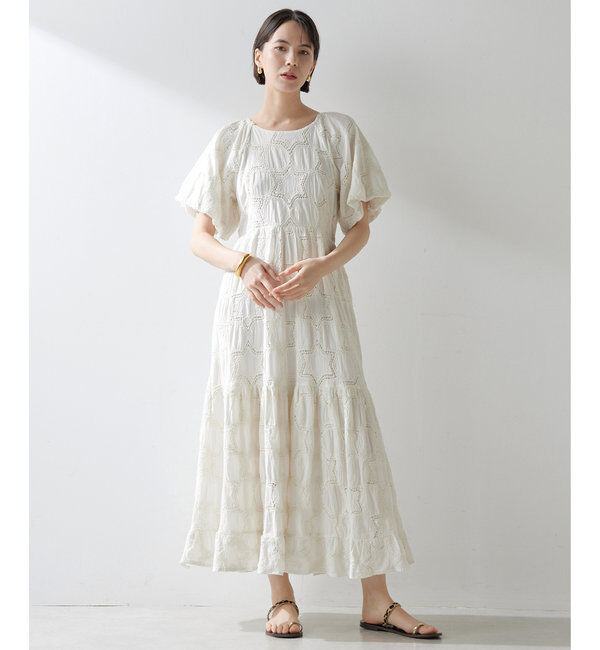  「エンブロイダリーパフワンピース」|ワンピース|