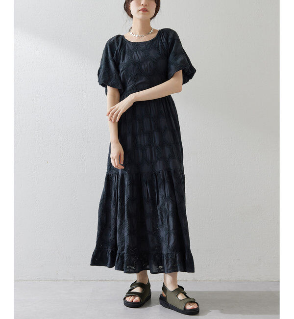  「エンブロイダリーパフワンピース」|ワンピース|