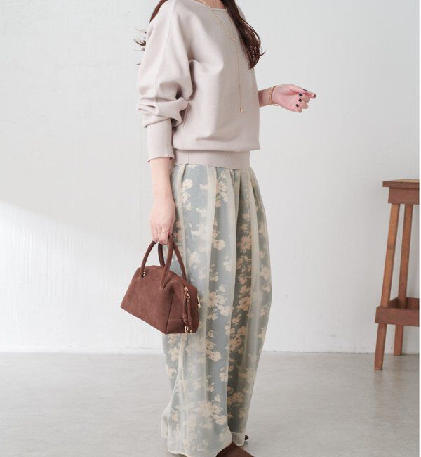  「シアーレイヤードフラワー柄パンツ」|チノ|