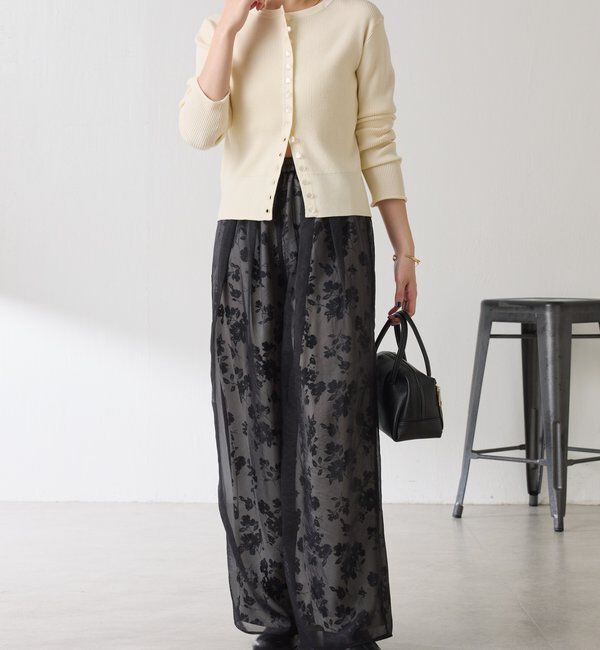  「シアーレイヤードフラワー柄パンツ」|チノ|