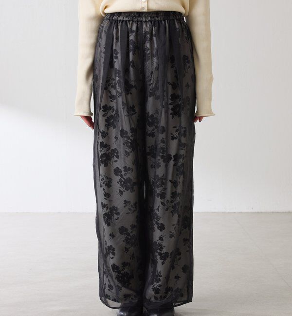  「シアーレイヤードフラワー柄パンツ」|チノ|