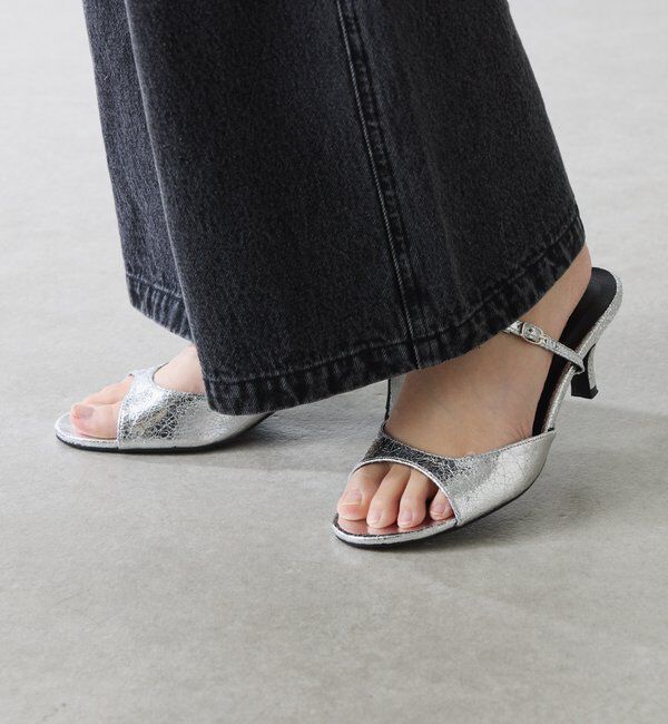  「【PAPILLONNER/パピヨネ】メタリックラウンドサンダル」|その他|