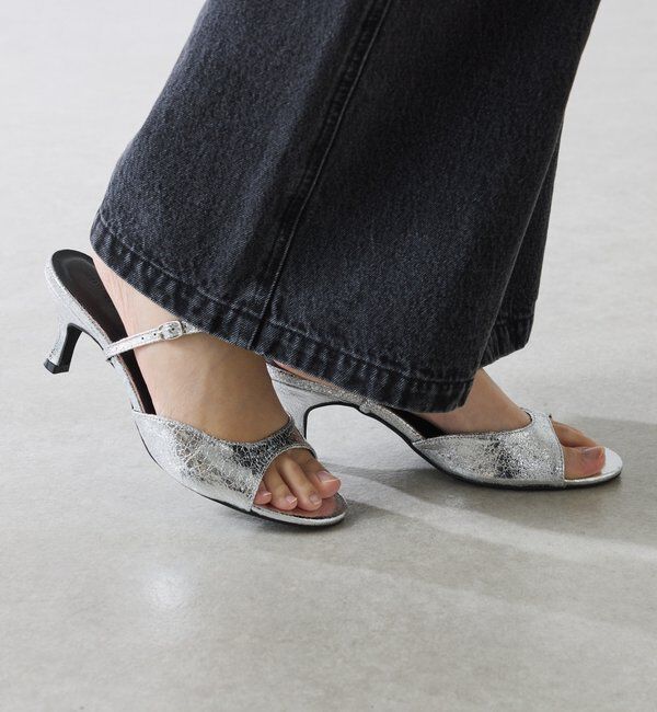  「【PAPILLONNER/パピヨネ】メタリックラウンドサンダル」|その他|