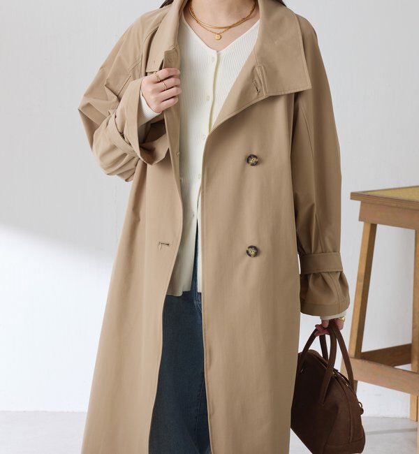  「【手洗いできる/撥水/軽量/ストレッチ】撥水スタンドネックコート」|その他|
