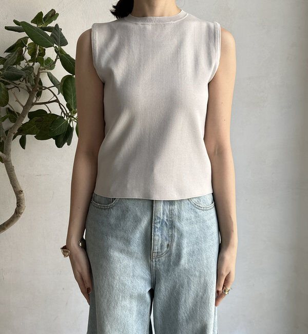  「【WEB限定】ニットタンク＋ジップカーデセット 」|カーディガン|