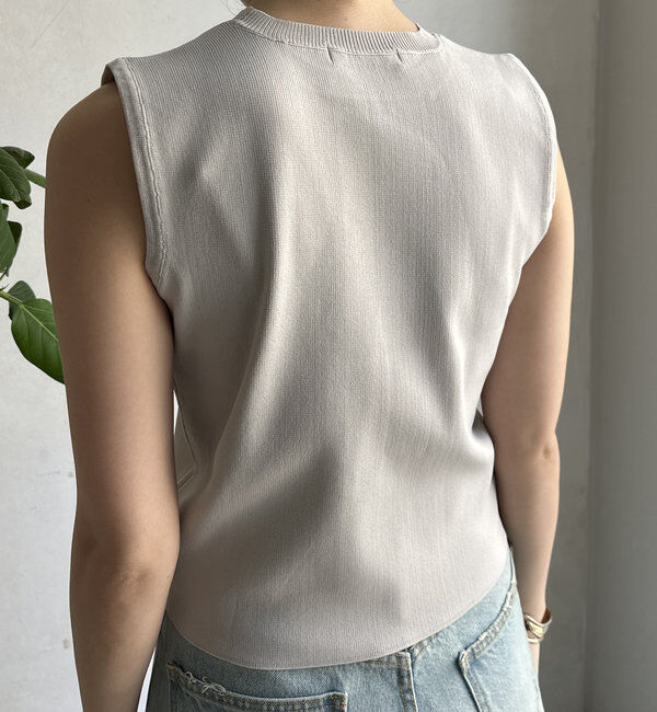  「【WEB限定】ニットタンク＋ジップカーデセット 」|カーディガン|