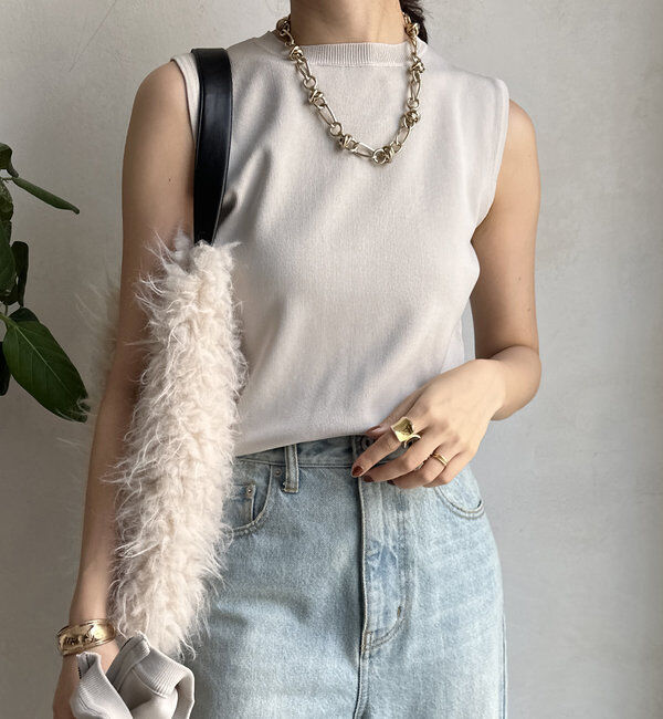  「【WEB限定】ニットタンク＋ジップカーデセット 」|カーディガン|