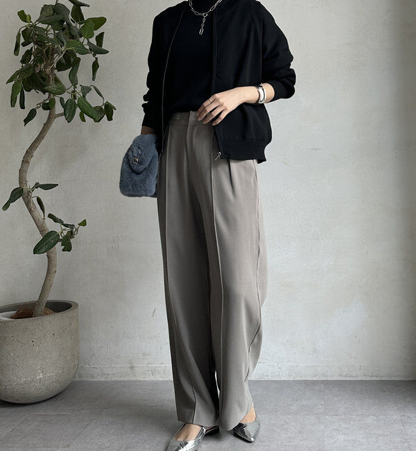  「【WEB限定】ニットタンク＋ジップカーデセット 」|カーディガン|