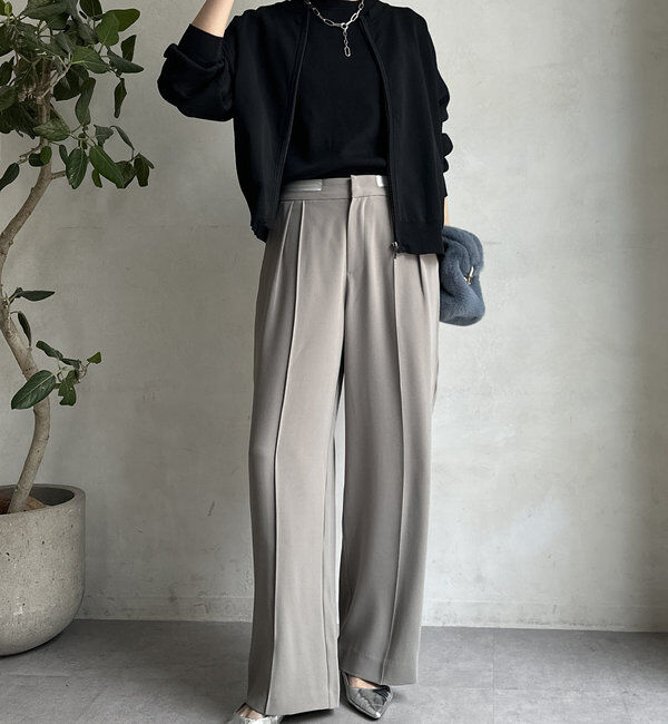  「【WEB限定】ニットタンク＋ジップカーデセット 」|カーディガン|