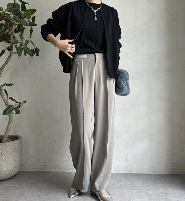  「【WEB限定】ニットタンク＋ジップカーデセット 」|カーディガン|