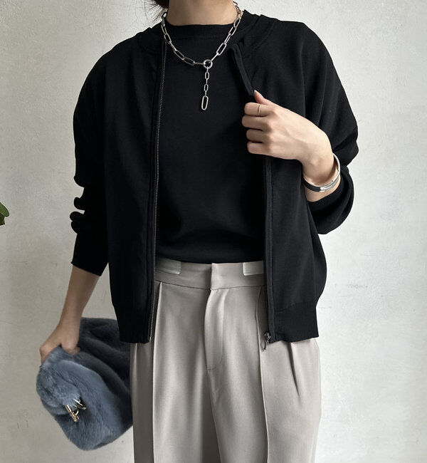  「【WEB限定】ニットタンク＋ジップカーデセット 」|カーディガン|