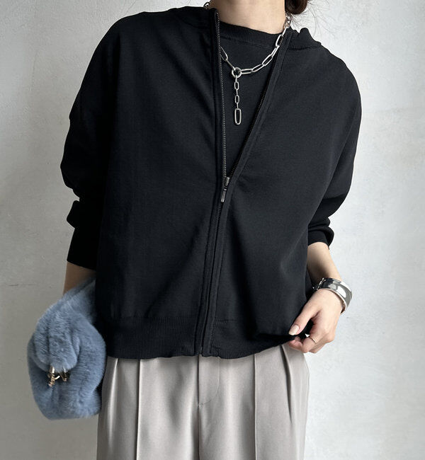  「【WEB限定】ニットタンク＋ジップカーデセット 」|カーディガン|