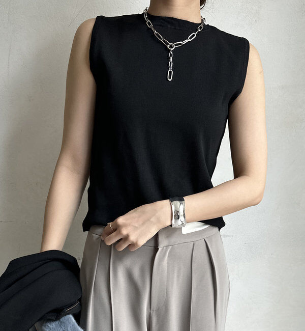  「【WEB限定】ニットタンク＋ジップカーデセット 」|カーディガン|