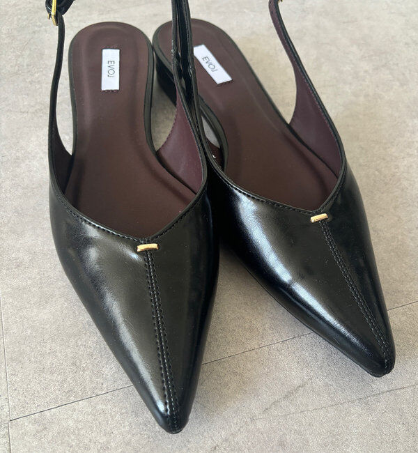  「【WEB限定】ソフトカットバックストラップパンプス」|パンプス|