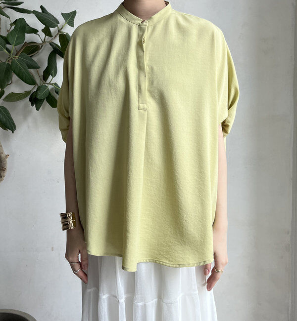  「【WEB限定】タンブラーブッチャー袖ギャザーシャツ」|シャツ・ブラウス|