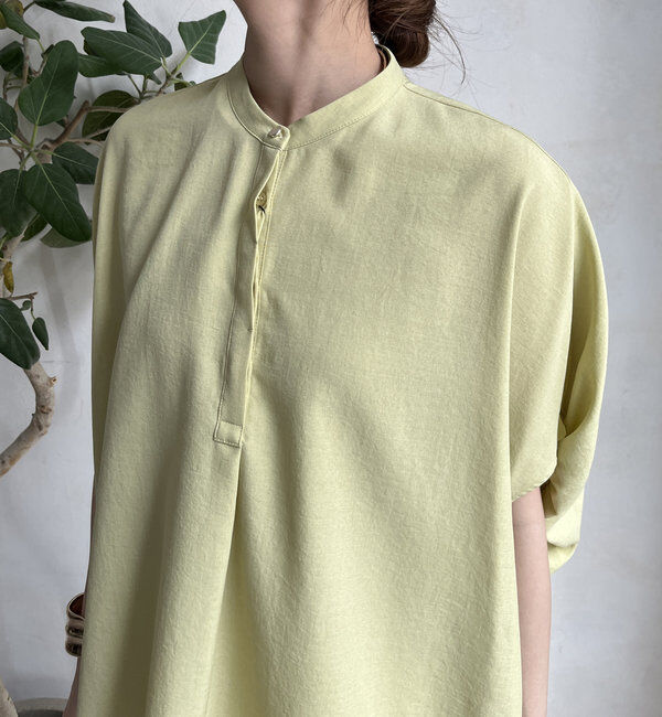  「【WEB限定】タンブラーブッチャー袖ギャザーシャツ」|シャツ・ブラウス|