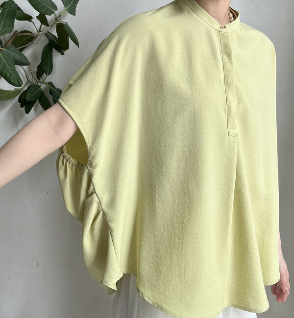  「【WEB限定】タンブラーブッチャー袖ギャザーシャツ」|シャツ・ブラウス|