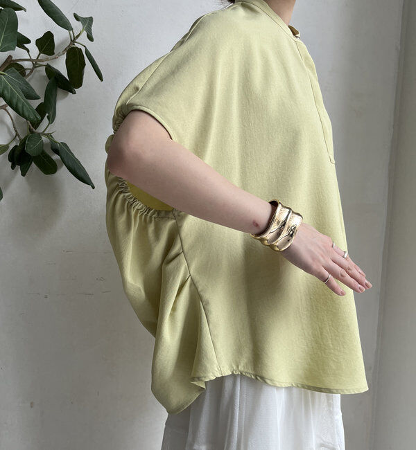  「【WEB限定】タンブラーブッチャー袖ギャザーシャツ」|シャツ・ブラウス|