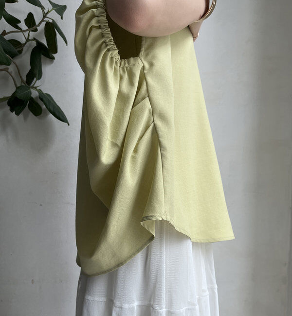  「【WEB限定】タンブラーブッチャー袖ギャザーシャツ」|シャツ・ブラウス|