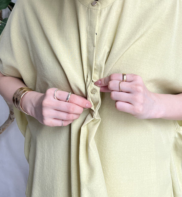  「【WEB限定】タンブラーブッチャー袖ギャザーシャツ」|シャツ・ブラウス|