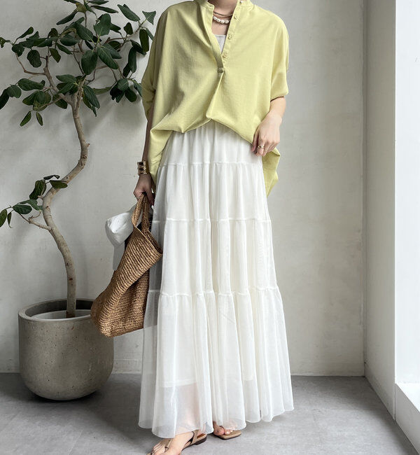  「【WEB限定】タンブラーブッチャー袖ギャザーシャツ」|シャツ・ブラウス|