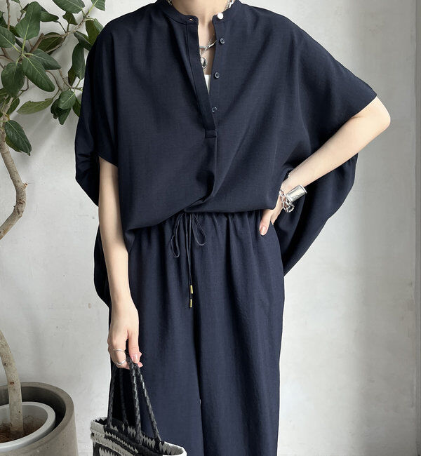  「【WEB限定】タンブラーブッチャー袖ギャザーシャツ」|シャツ・ブラウス|