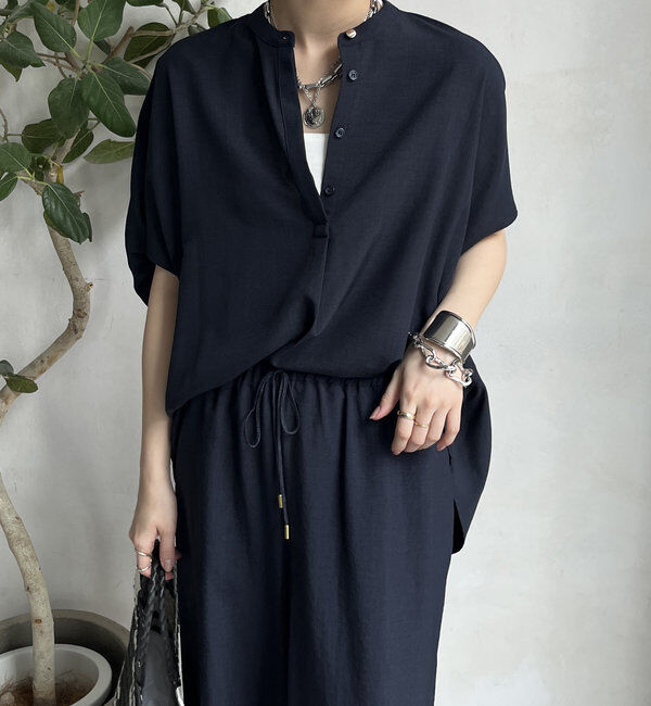  「【WEB限定】タンブラーブッチャー袖ギャザーシャツ」|シャツ・ブラウス|