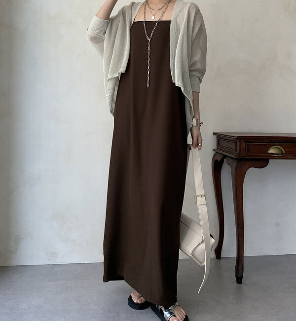  「【WEB限定】ストローヤーンボレロカーディガン」|カーディガン|