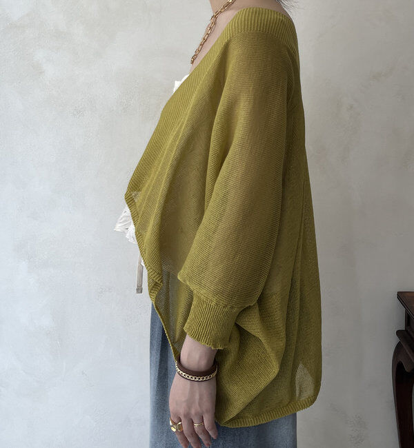  「【WEB限定】ストローヤーンボレロカーディガン」|カーディガン|