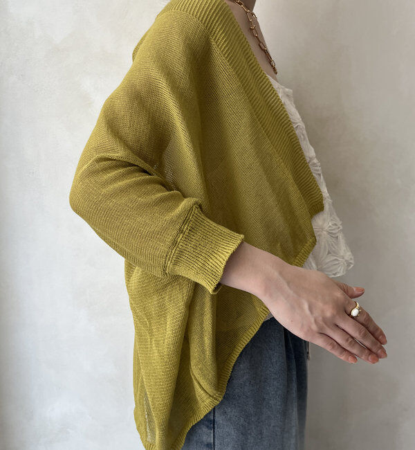  「【WEB限定】ストローヤーンボレロカーディガン」|カーディガン|