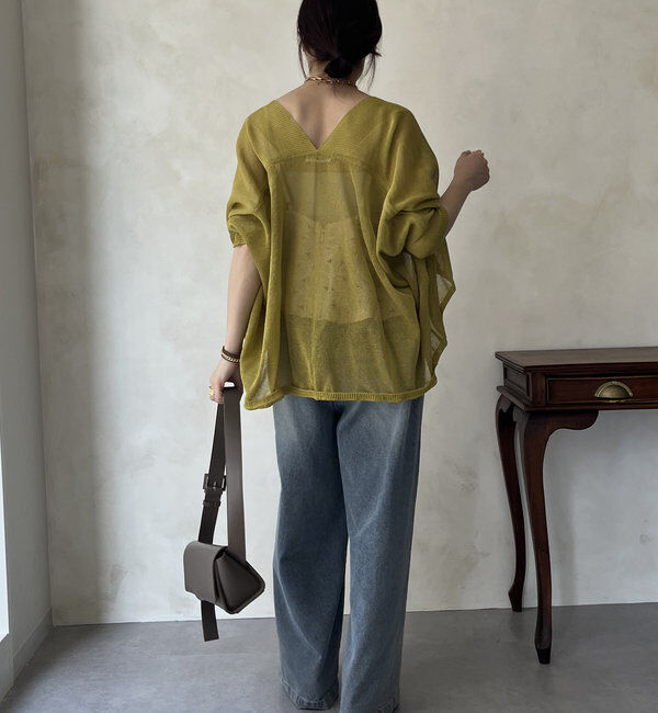  「【WEB限定】ストローヤーンボレロカーディガン」|カーディガン|