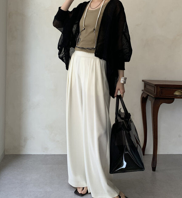  「【WEB限定】ストローヤーンボレロカーディガン」|カーディガン|