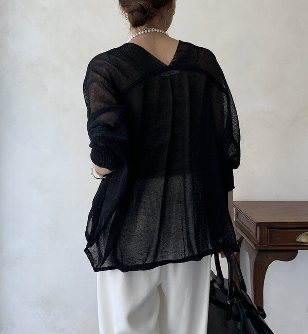  「【WEB限定】ストローヤーンボレロカーディガン」|カーディガン|