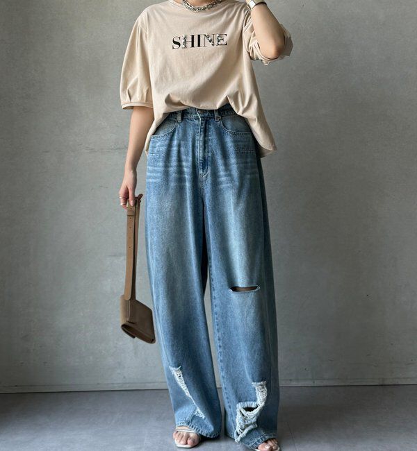  「【WEB限定】ライトドライ天竺ロゴTE」|Tシャツ・カットソー|