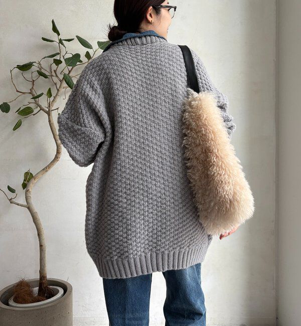  「【WEB限定】デニム切替ニットッジャケット」|カーディガン|