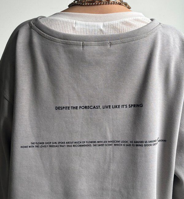  「前後ロゴプリント裏起毛プルオーバー」|Tシャツ・カットソー|