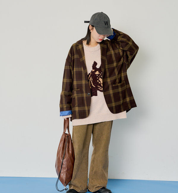  「【WHIMSIC/SETUP対応】アシッドウォッシュドカットーソーパンツ」|チノ|