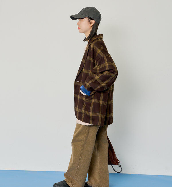  「【WHIMSIC/SETUP対応】アシッドウォッシュドカットーソーパンツ」|チノ|