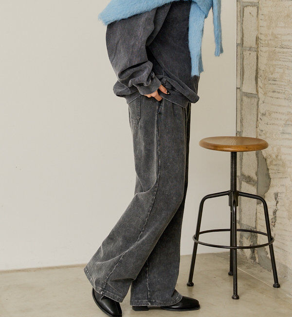  「【WHIMSIC/SETUP対応】アシッドウォッシュドカットーソーパンツ」|チノ|