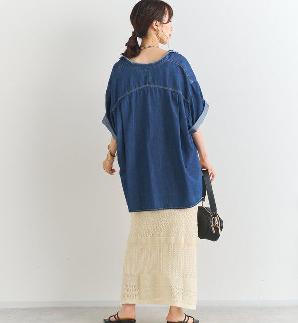  「《セットアップ対応》透かし編みフレアスカート」|スカート|