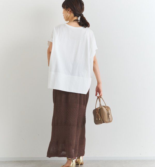  「《セットアップ対応》透かし編みフレアスカート」|スカート|