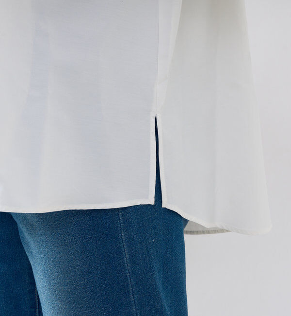  「《きちんと感をプラス》モイストブロードブラウス」|シャツ・ブラウス|