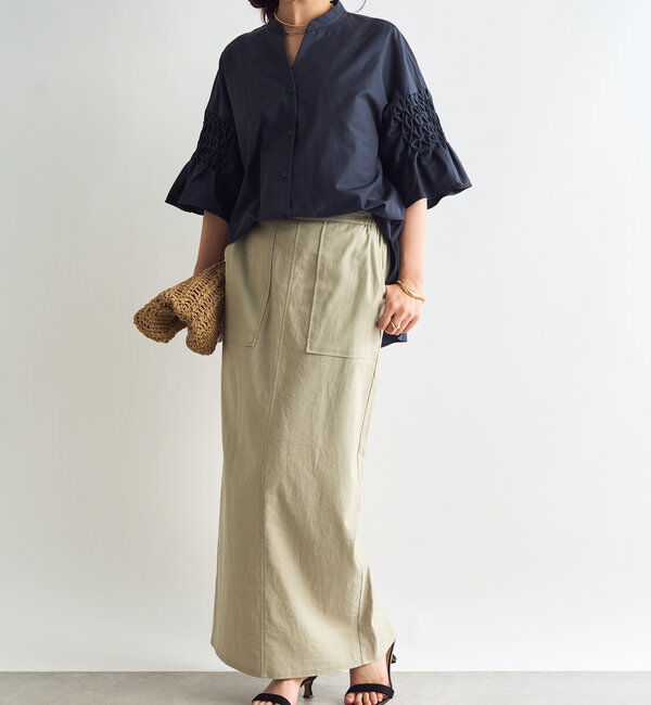  「《きちんと感をプラス》モイストブロードブラウス」|シャツ・ブラウス|