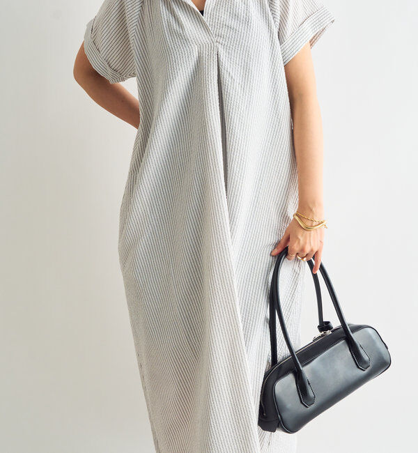  「《さらっと涼しい》シアーサッカーシャツワンピース」|その他|