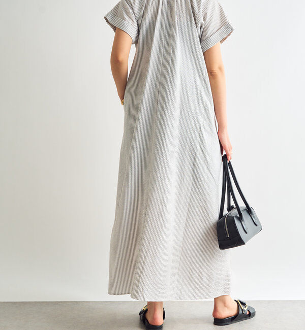  「《さらっと涼しい》シアーサッカーシャツワンピース」|その他|