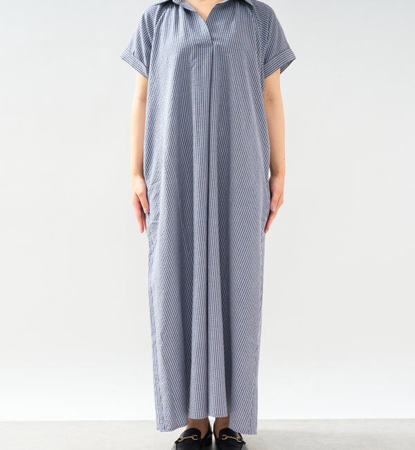  「《さらっと涼しい》シアーサッカーシャツワンピース」|その他|