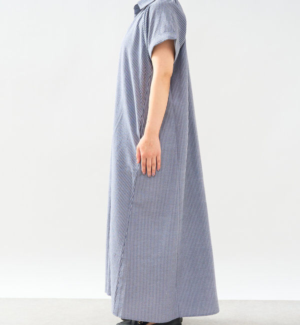  「《さらっと涼しい》シアーサッカーシャツワンピース」|その他|