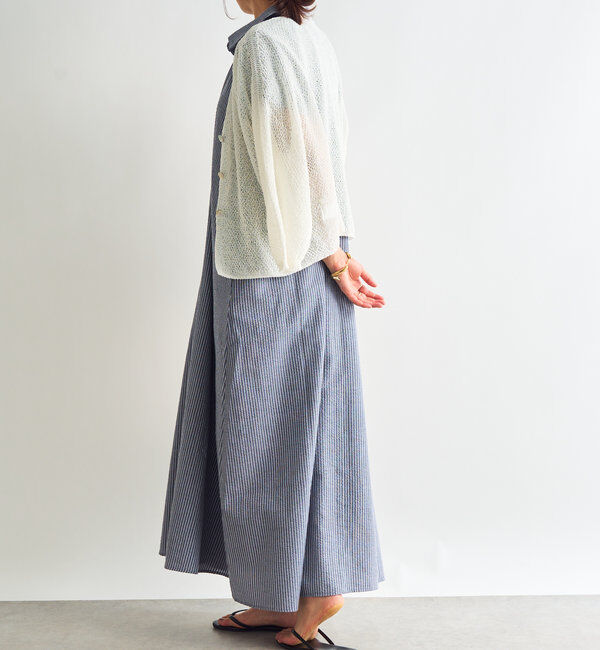  「《さらっと涼しい》シアーサッカーシャツワンピース」|その他|