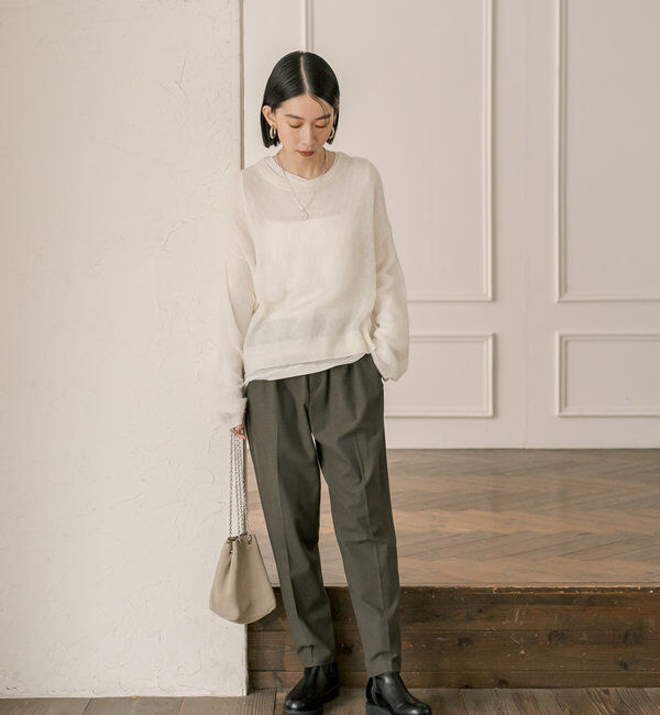  「【MONN.:.(モン)】シアーロンT」|Tシャツ・カットソー|