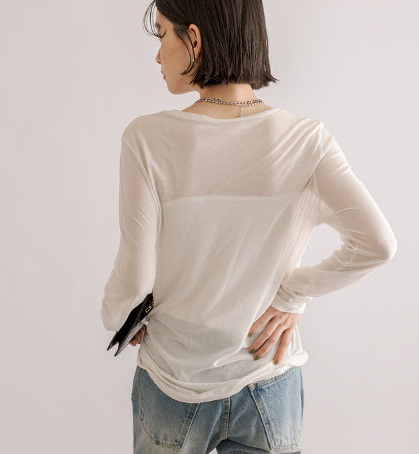  「【MONN.:.(モン)】シアーロンT」|Tシャツ・カットソー|